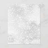 Ein kleines Schneeflocken-Baby-Duschbudget (Rückseite)