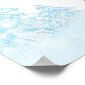 Ein kleines Schneeflocken Blue Baby Dusche Begrüßu Poster (Ecke)