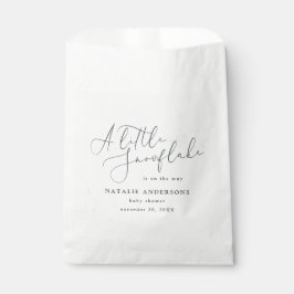 Ein kleines Schneeflocken-Gastgeschenk mit Baby-Du Geschenktütchen