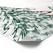 Ein kleines Schneeflocken Pink Baby Dusche Begrüßu Poster (Ecke)