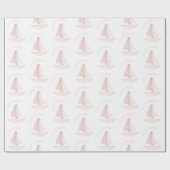 Ein kleines Skipper Pink Sailboat Moderne Babydusc Geschenkpapier (Flach)