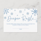 Ein kleines Snowflake-Baby-Duschdusche Windeln Raf Begleitkarte (Vorderseite)