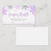 Ein kleines Snowflake Baby Duschkabine Windelwanne Visitenkarte (Vorne/Hinten)