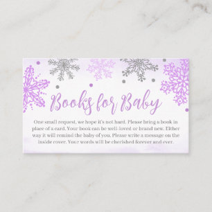 Ein kleines Snowflake Babyduschbücher für Baby Visitenkarte