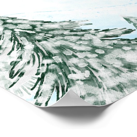 Ein kleines Snowflake Blue Baby Dusche Begrüßungsz Poster (Ecke)