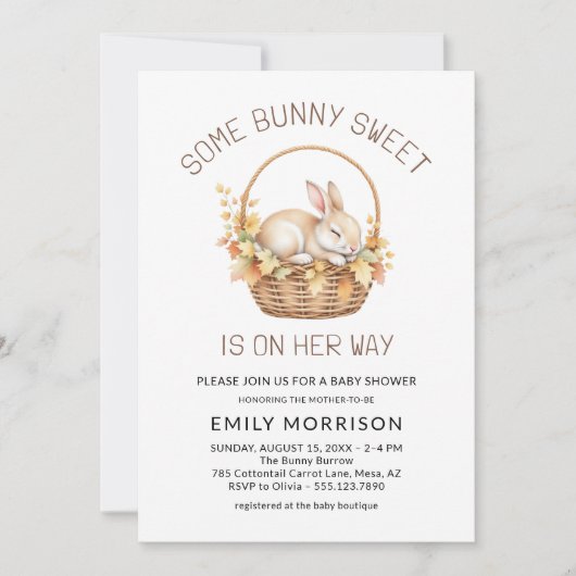 Ein kleines, sonniges Sweet Girl Einladung (Vorderseite)