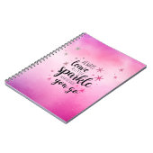 Ein kleines Sparkle-Rosa verlassen Notizblock (Linke Seite)