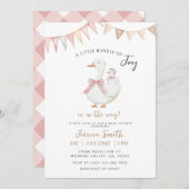 Ein kleines Stück Freude Gänsedusche Einladung (Vorne/Hinten)