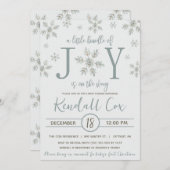 Ein kleines Stück Freude ist auf dem Weg Baby Dusc Einladung (Vorne/Hinten)