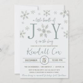 Ein kleines Stück Freude ist auf dem Weg Baby Dusc Einladung