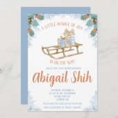 Ein kleines Stück Freude ist auf dem Weg Baby Dusc Einladung (Vorne/Hinten)