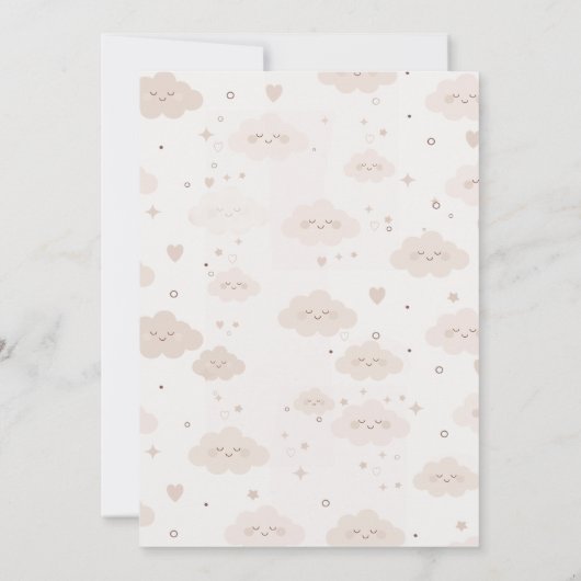 Ein kleines Stück Heaven Baby-Dusche Einladung (Rückseite)