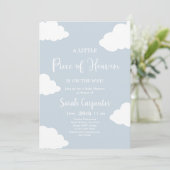 Ein kleines Stück Heaven-Baby-Dusche Einladung (Stehend Vorderseite)