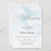Ein kleines Stück Heaven Baby Dusche (Junge) Einladung (Vorderseite)