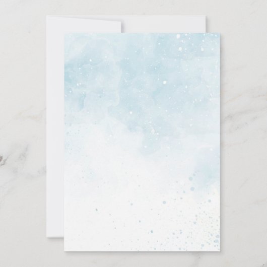 Ein kleines Stück Heaven Baby Dusche (Junge) Einladung (Rückseite)