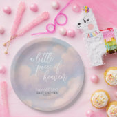 Ein kleines Stück Heaven Baby Dusche Minimalistisc Pappteller (Party)