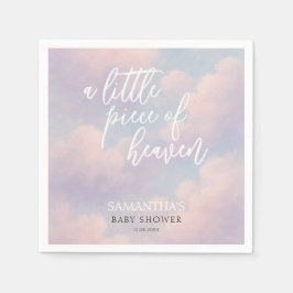 Ein kleines Stück Heaven Baby Dusche Minimalistisc Serviette