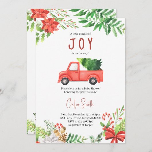 Ein kleines Stück Joy Baby Dusche Einladung (Vorne/Hinten)