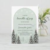 Ein kleines Stück Joy Baby Dusche Einladung (Stehend Vorderseite)