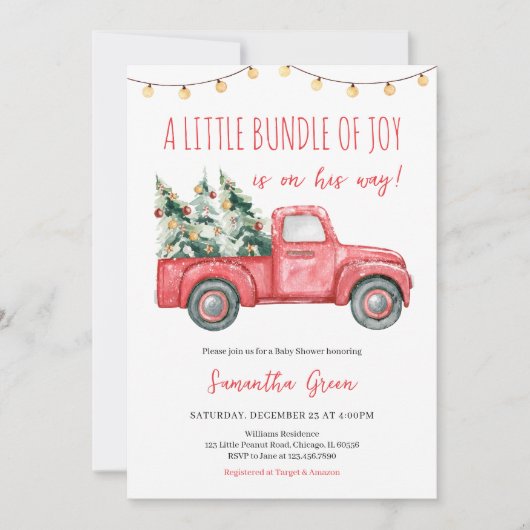 Ein kleines Stück Joy Baby Dusche Einladung (Vorderseite)