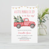 Ein kleines Stück Joy Baby Dusche Einladung (Stehend Vorderseite)