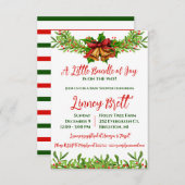 Ein kleines Stück Joy Holiday Wreath Baby Dusche Einladung (Vorne/Hinten)