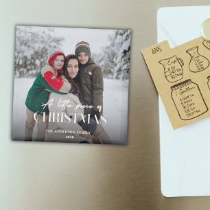 Ein kleines Stück Weihnachten Familienfoto-Andenke Magnet
