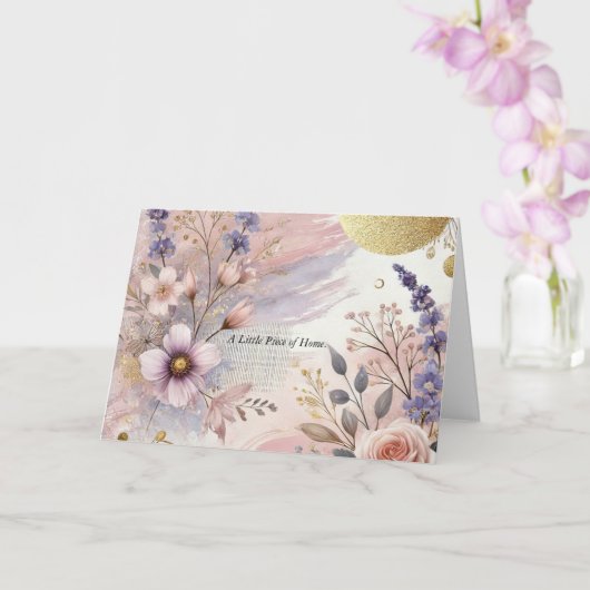 Ein kleines Stück Zuhause Karte (Orchidee)