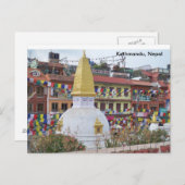 Ein kleines Stupa in Kathmandu Postkarte (Vorne/Hinten)