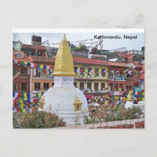 Ein kleines Stupa in Kathmandu Postkarte (Vorderseite)