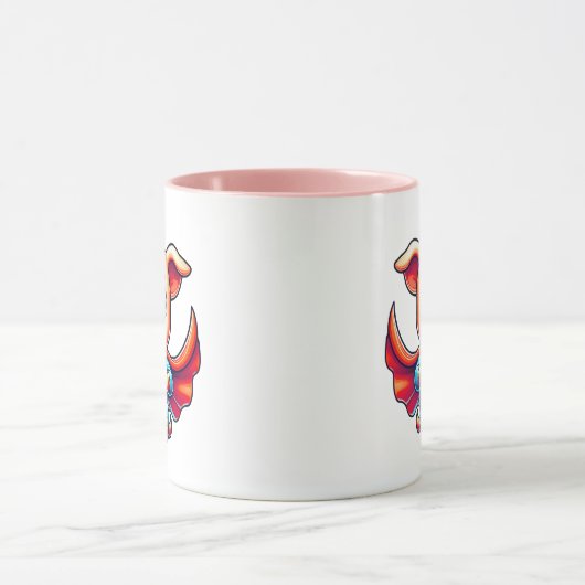 Ein kleines Superheld-Schwein. Tasse (Zentrum)