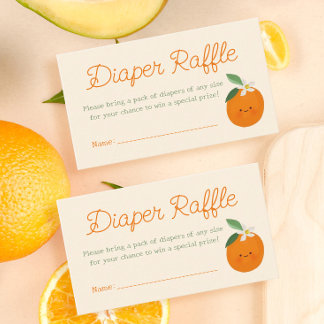 Ein kleines Süsse Baby Shower Diaper Raffle Ticket Begleitkarte