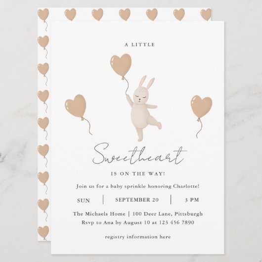 Ein kleines Süße ist auf dem Weg Baby Sprinkle (Vorne/Hinten)