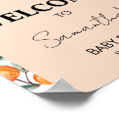 Ein kleines Süsse Orange Willkommenszeichen Poster (Ecke)