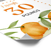 Ein kleines Süsse Zitrus Birthday Meilenstein Zeic Poster (Ecke)