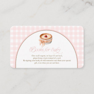 Ein kleines süßes Pie Pink Gingham Bücher für Baby Begleitkarte