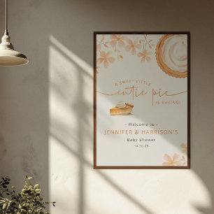 Ein kleines süßes Stückchen backt   Babyparty Poster