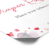 Ein kleines, süßes Valentine-Windeln-Raffel Poster (Ecke)