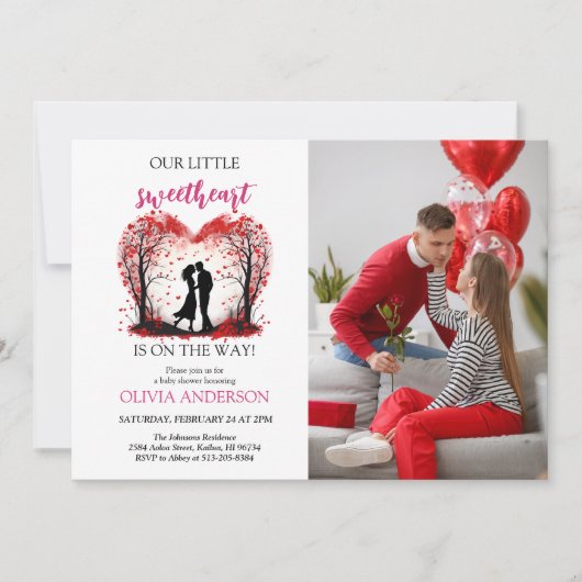 Ein kleines, süßes Valentinisches Party Einladung (Vorderseite)