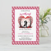 Ein kleines, süßes Valentinisches Party Einladung (Stehend Vorderseite)