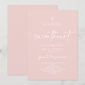 Ein kleines Sweetheart Baby Duschmädchen Einladung (Vorne/Hinten)