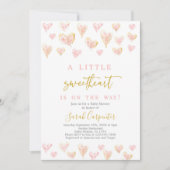 Ein kleines Sweetheart Baby Duschmädchen Einladung (Vorderseite)