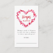 Ein kleines Sweetheart Babydusche Windelwascher Begleitkarte (Vorderseite)