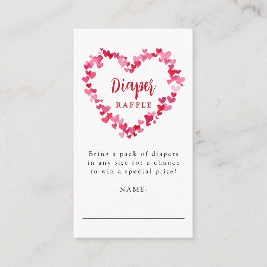 Ein kleines Sweetheart Babydusche Windelwascher Begleitkarte (Vorderseite)