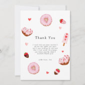 Ein kleines Sweetheart Donuts Valentines Baby Dusc Dankeskarte (Vorderseite)