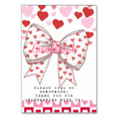 Ein kleines Sweetheart Guestbook Tischnummer (Rückseite)