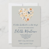 Ein kleines Sweetheart ist auf dem Weg Boho Baby D Einladung (Vorderseite)