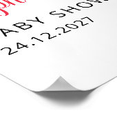 Ein kleines Sweetheart ist auf dem Weg Bow Baby Wi Poster (Ecke)