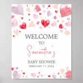 Ein kleines Sweetheart Valentine Baby Dusche Empfa Poster (Vorne)