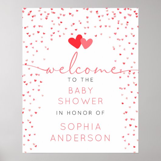 Ein kleines Sweetheart Valentine Baby Dusche Empfa Poster (Vorne)
